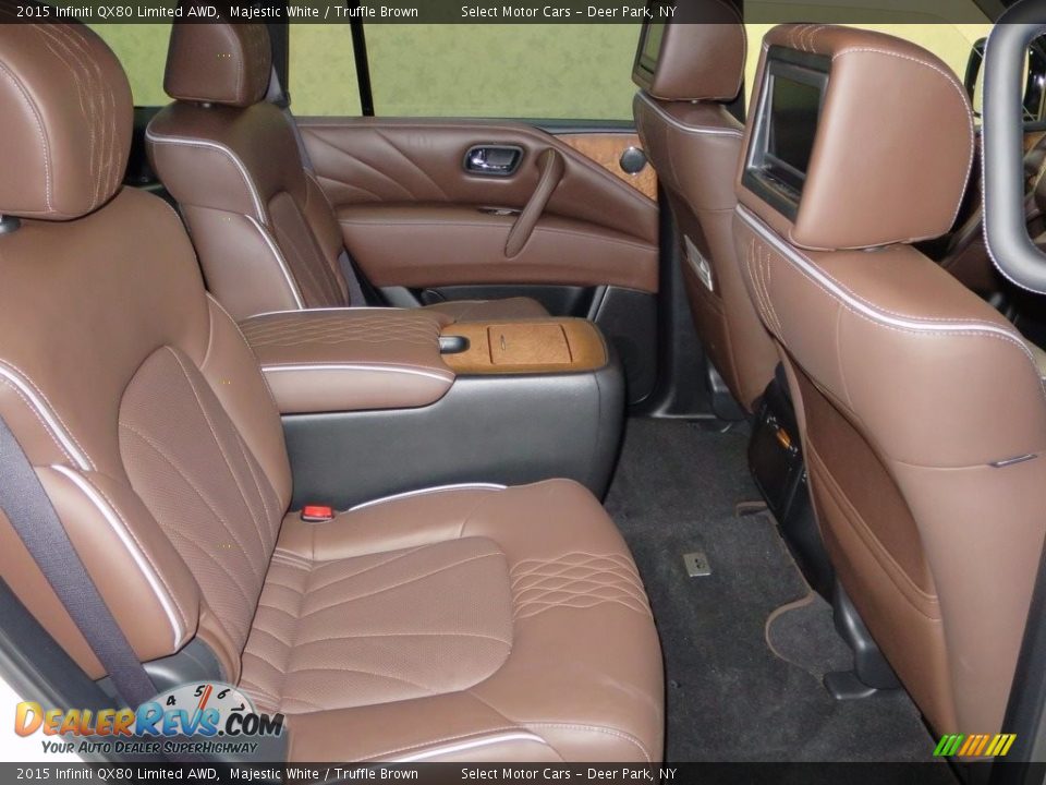 Rear Seat of 2015 Infiniti QX80 Limited AWD Photo #11