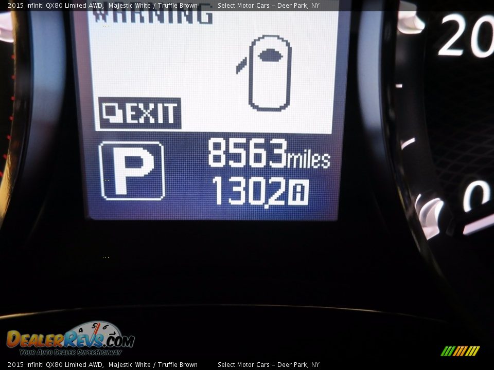 2015 Infiniti QX80 Limited AWD Majestic White / Truffle Brown Photo #21