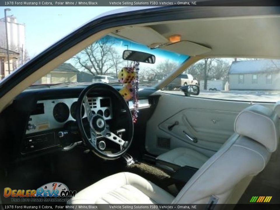 1978 Ford Mustang II Cobra Polar White / White/Black Photo #5