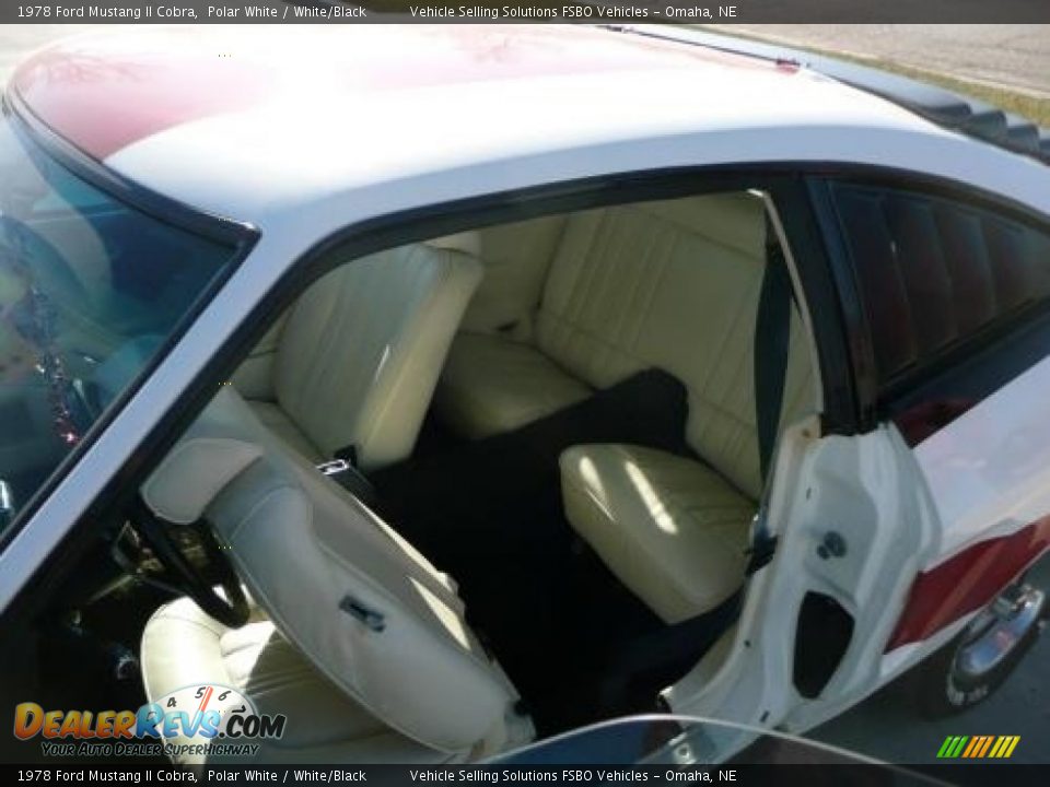 White/Black Interior - 1978 Ford Mustang II Cobra Photo #8