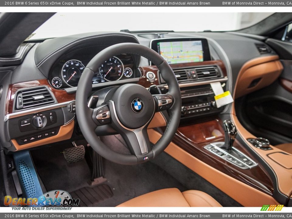 BMW Individual Amaro Brown Interior - 2016 BMW 6 Series 650i xDrive Coupe Photo #6