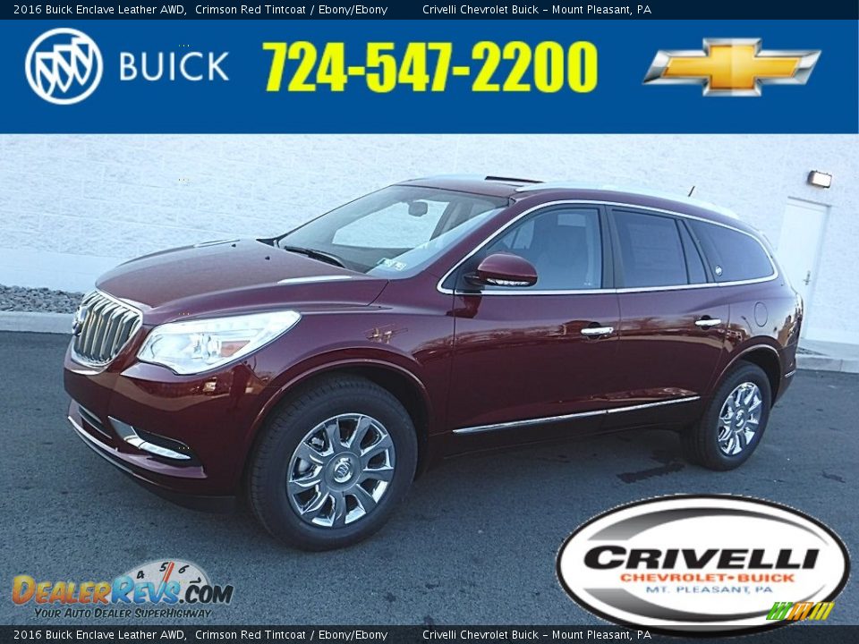 2016 Buick Enclave Leather AWD Crimson Red Tintcoat / Ebony/Ebony Photo #1