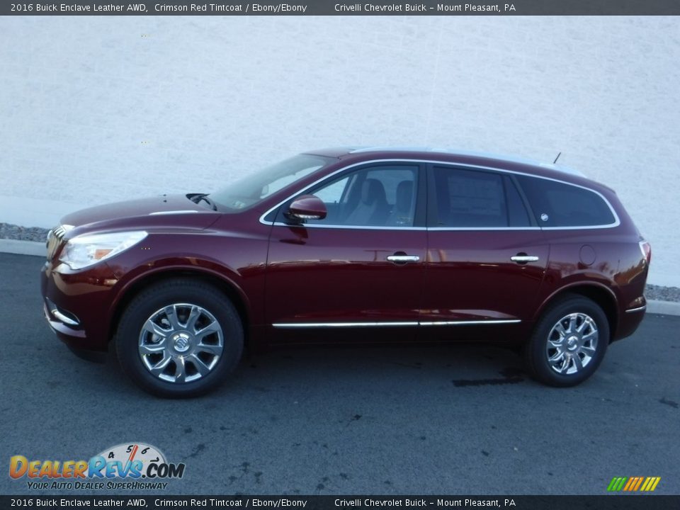2016 Buick Enclave Leather AWD Crimson Red Tintcoat / Ebony/Ebony Photo #2
