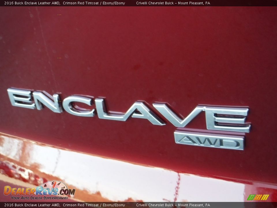 2016 Buick Enclave Leather AWD Crimson Red Tintcoat / Ebony/Ebony Photo #8