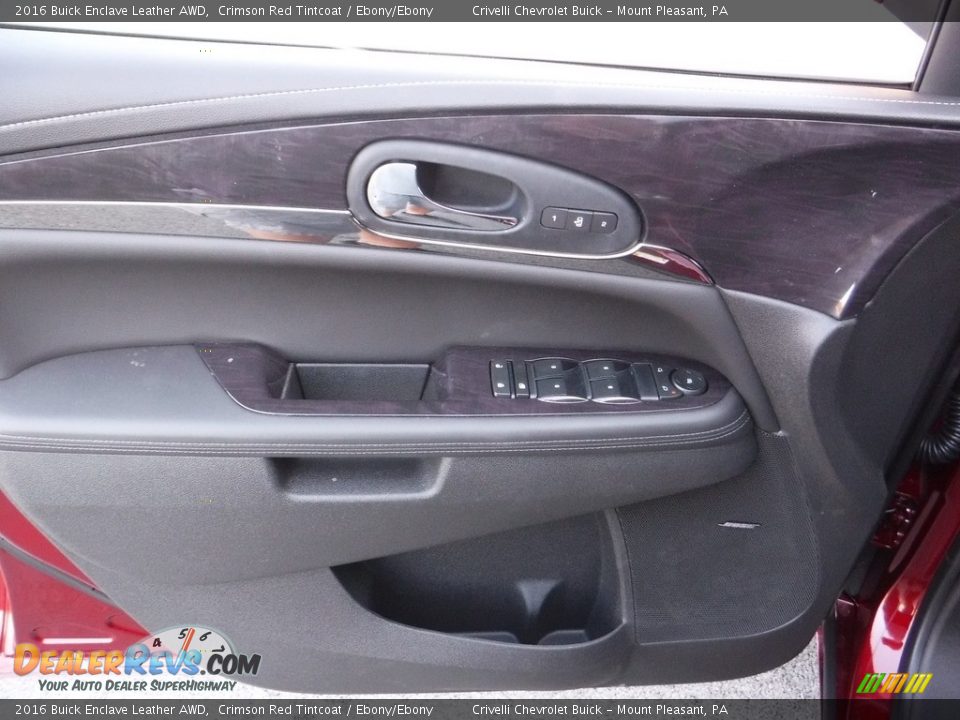 2016 Buick Enclave Leather AWD Crimson Red Tintcoat / Ebony/Ebony Photo #11