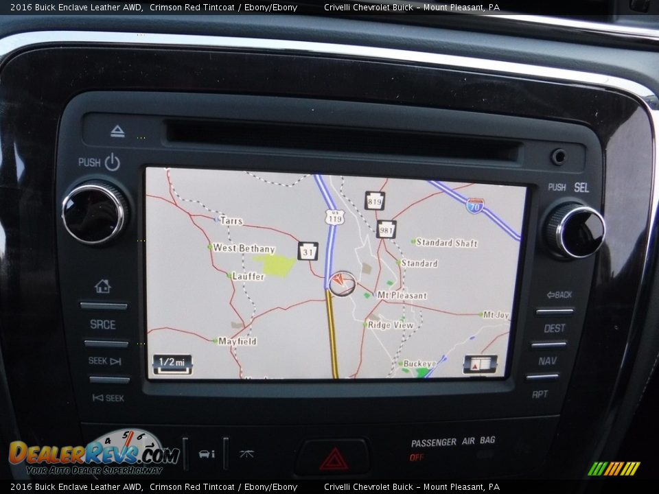 2016 Buick Enclave Leather AWD Crimson Red Tintcoat / Ebony/Ebony Photo #15