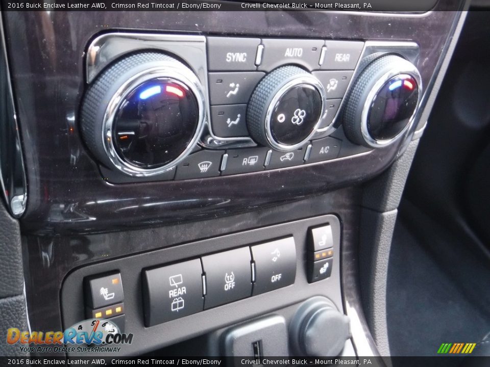 2016 Buick Enclave Leather AWD Crimson Red Tintcoat / Ebony/Ebony Photo #17