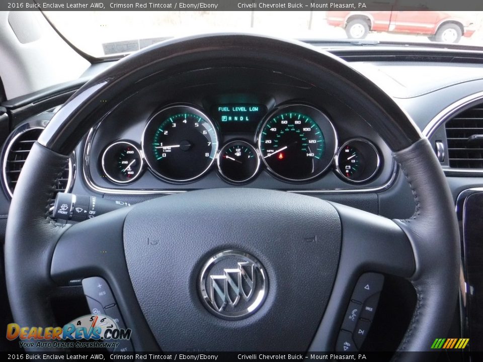 2016 Buick Enclave Leather AWD Crimson Red Tintcoat / Ebony/Ebony Photo #21