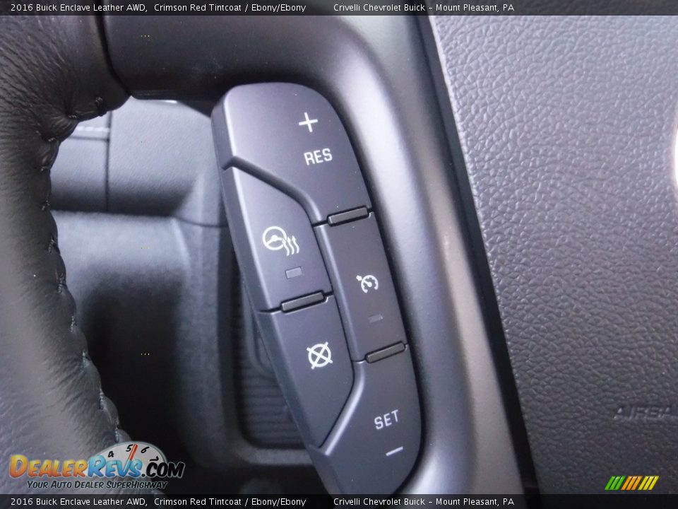 2016 Buick Enclave Leather AWD Crimson Red Tintcoat / Ebony/Ebony Photo #22