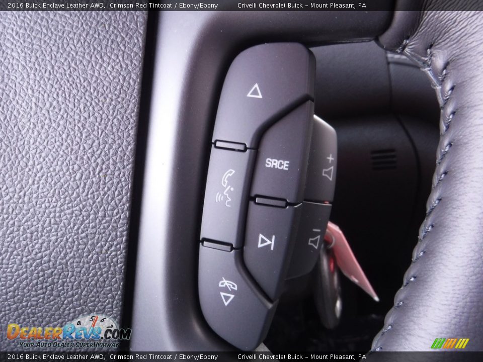 2016 Buick Enclave Leather AWD Crimson Red Tintcoat / Ebony/Ebony Photo #23