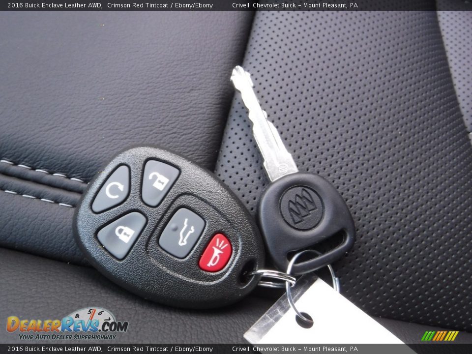 2016 Buick Enclave Leather AWD Crimson Red Tintcoat / Ebony/Ebony Photo #29