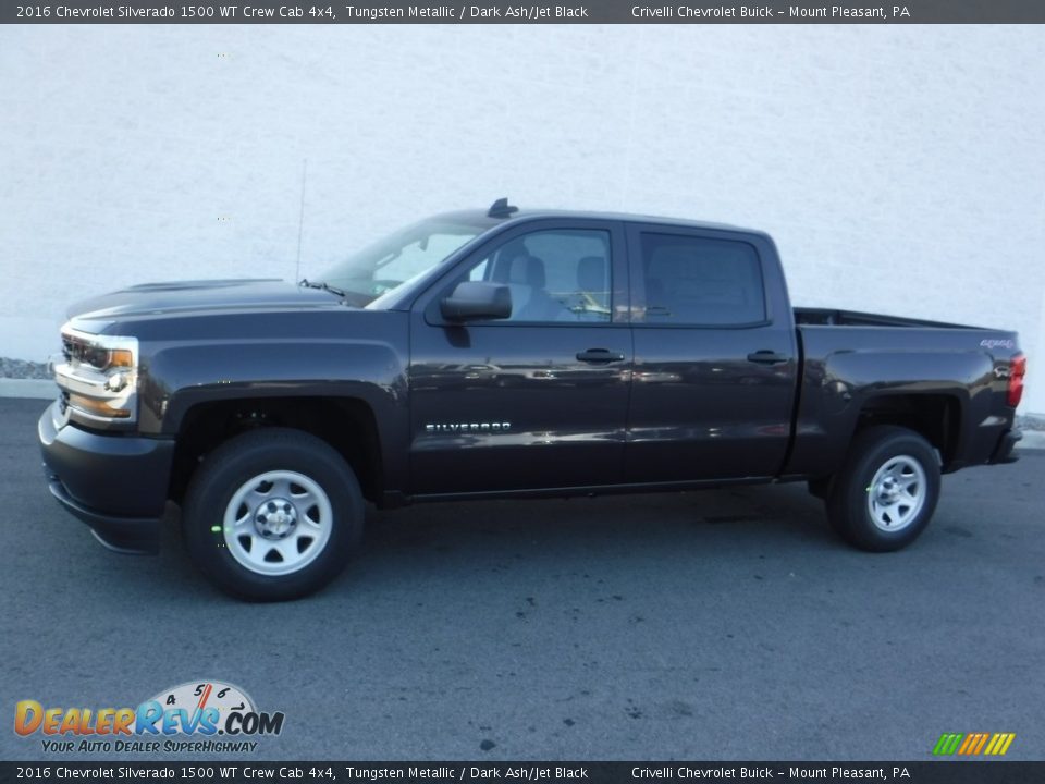 2016 Chevrolet Silverado 1500 WT Crew Cab 4x4 Tungsten Metallic / Dark Ash/Jet Black Photo #2