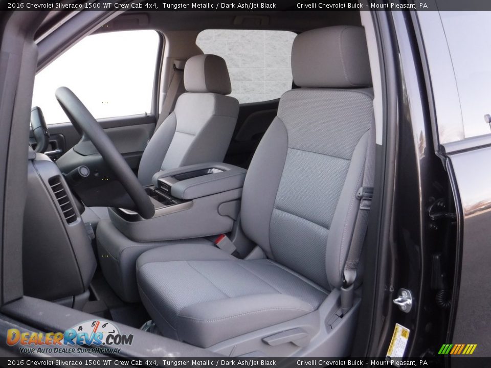 2016 Chevrolet Silverado 1500 WT Crew Cab 4x4 Tungsten Metallic / Dark Ash/Jet Black Photo #12