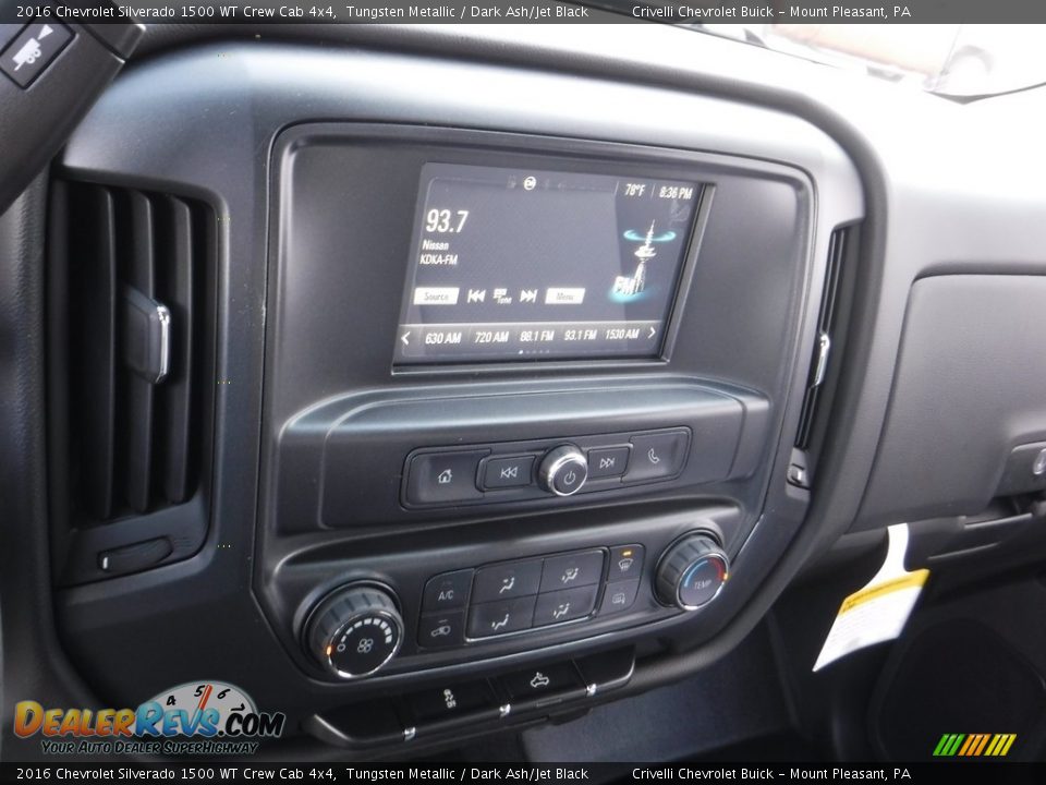 2016 Chevrolet Silverado 1500 WT Crew Cab 4x4 Tungsten Metallic / Dark Ash/Jet Black Photo #16