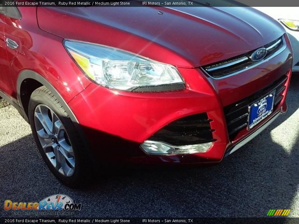 2016 Ford Escape Titanium Ruby Red Metallic / Medium Light Stone Photo #3