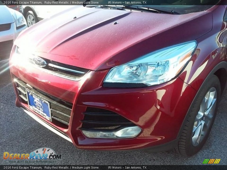 2016 Ford Escape Titanium Ruby Red Metallic / Medium Light Stone Photo #6