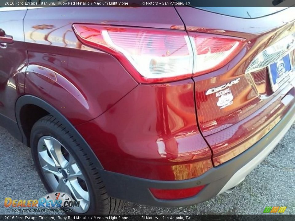 2016 Ford Escape Titanium Ruby Red Metallic / Medium Light Stone Photo #7