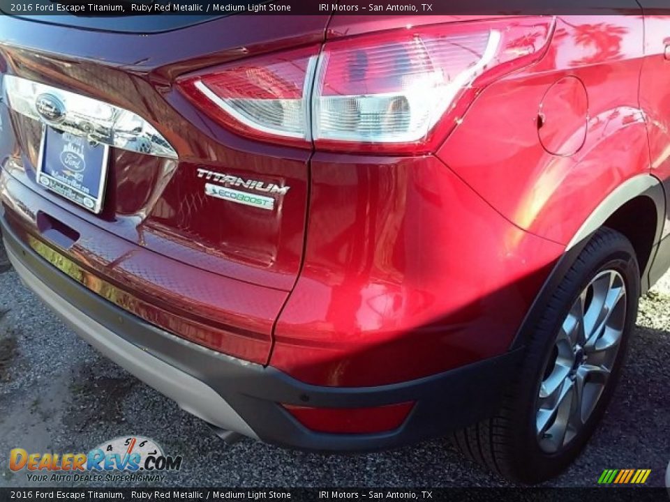 2016 Ford Escape Titanium Ruby Red Metallic / Medium Light Stone Photo #9