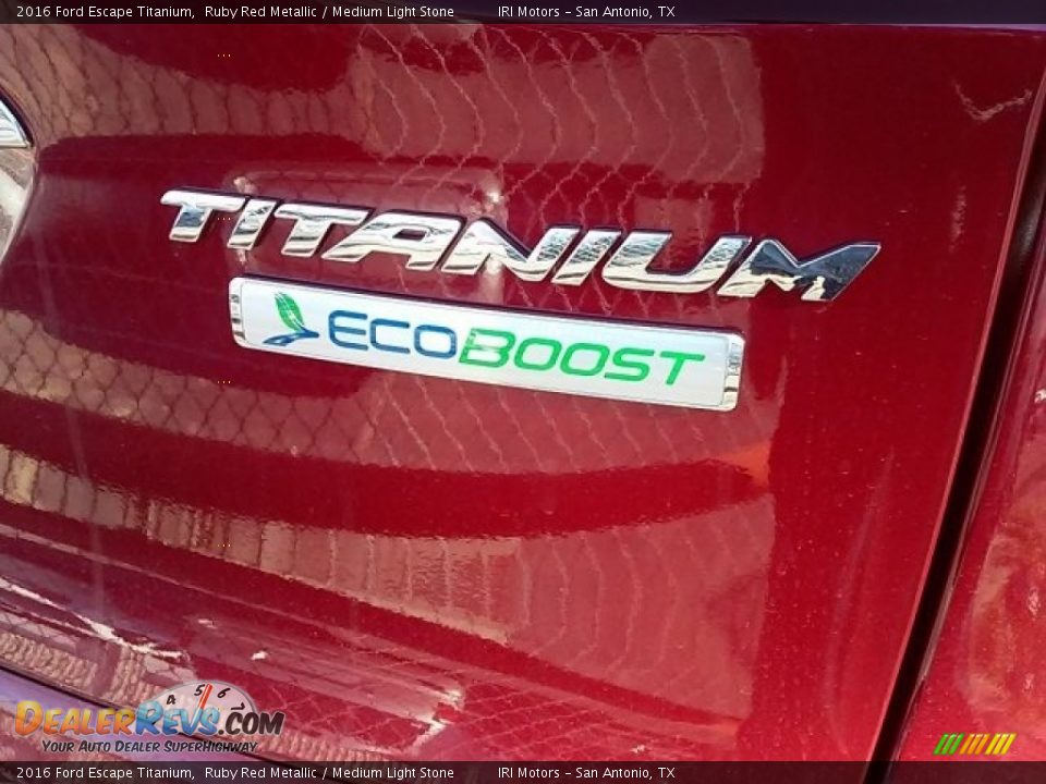 2016 Ford Escape Titanium Ruby Red Metallic / Medium Light Stone Photo #10