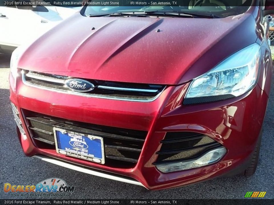 2016 Ford Escape Titanium Ruby Red Metallic / Medium Light Stone Photo #11