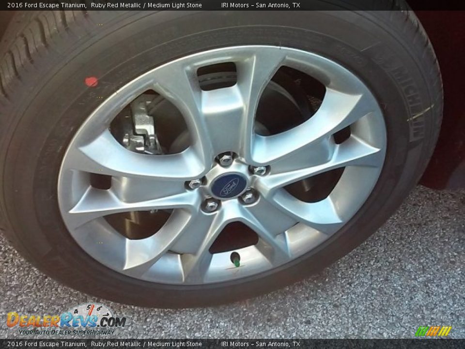 2016 Ford Escape Titanium Ruby Red Metallic / Medium Light Stone Photo #12