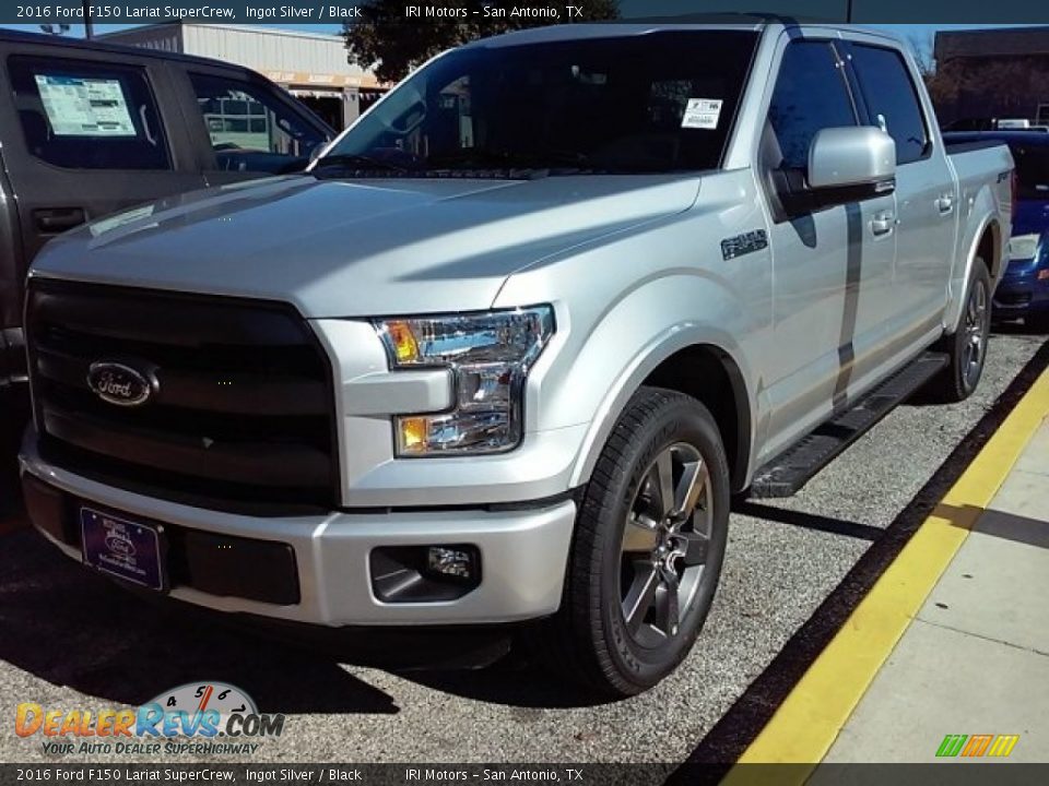 2016 Ford F150 Lariat SuperCrew Ingot Silver / Black Photo #8