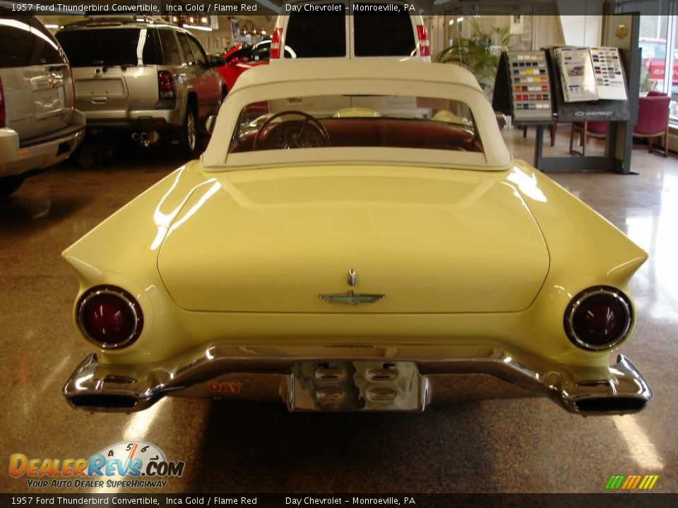 1957 Ford Thunderbird Convertible Inca Gold / Flame Red Photo #5