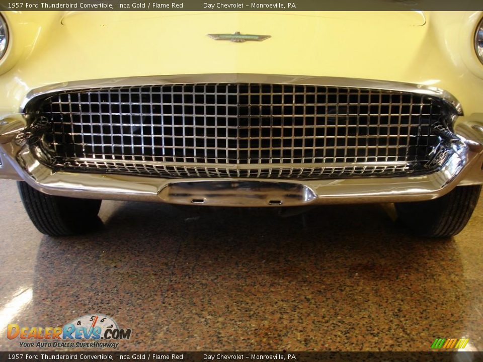 1957 Ford Thunderbird Convertible Inca Gold / Flame Red Photo #7