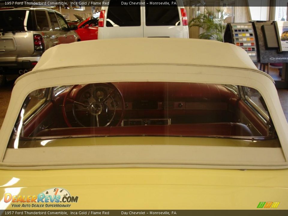 1957 Ford Thunderbird Convertible Inca Gold / Flame Red Photo #13