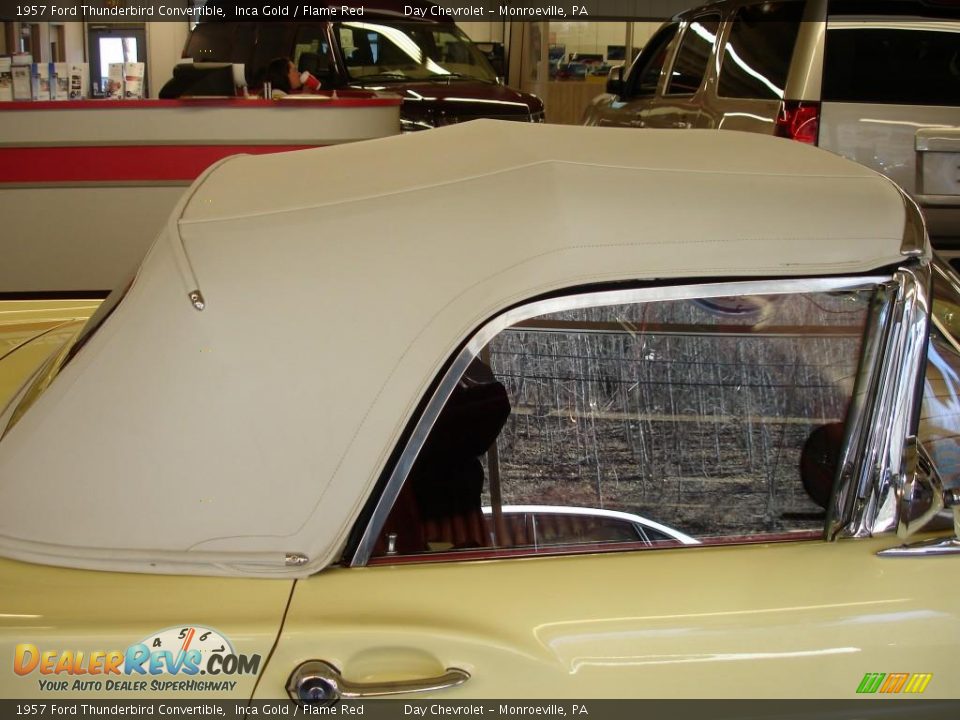 1957 Ford Thunderbird Convertible Inca Gold / Flame Red Photo #14