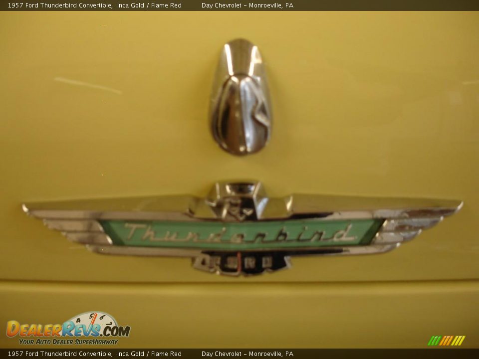 1957 Ford Thunderbird Convertible Inca Gold / Flame Red Photo #16