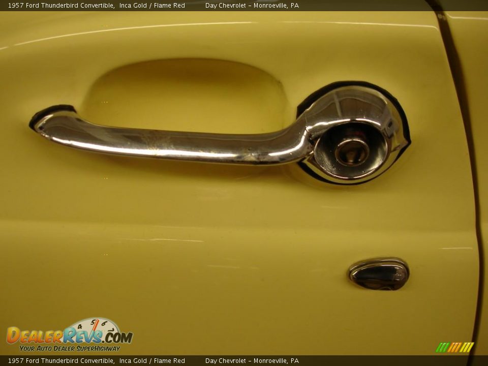 1957 Ford Thunderbird Convertible Inca Gold / Flame Red Photo #17