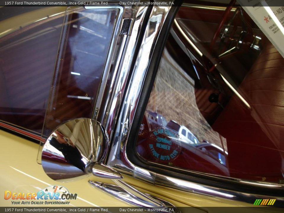 1957 Ford Thunderbird Convertible Inca Gold / Flame Red Photo #18