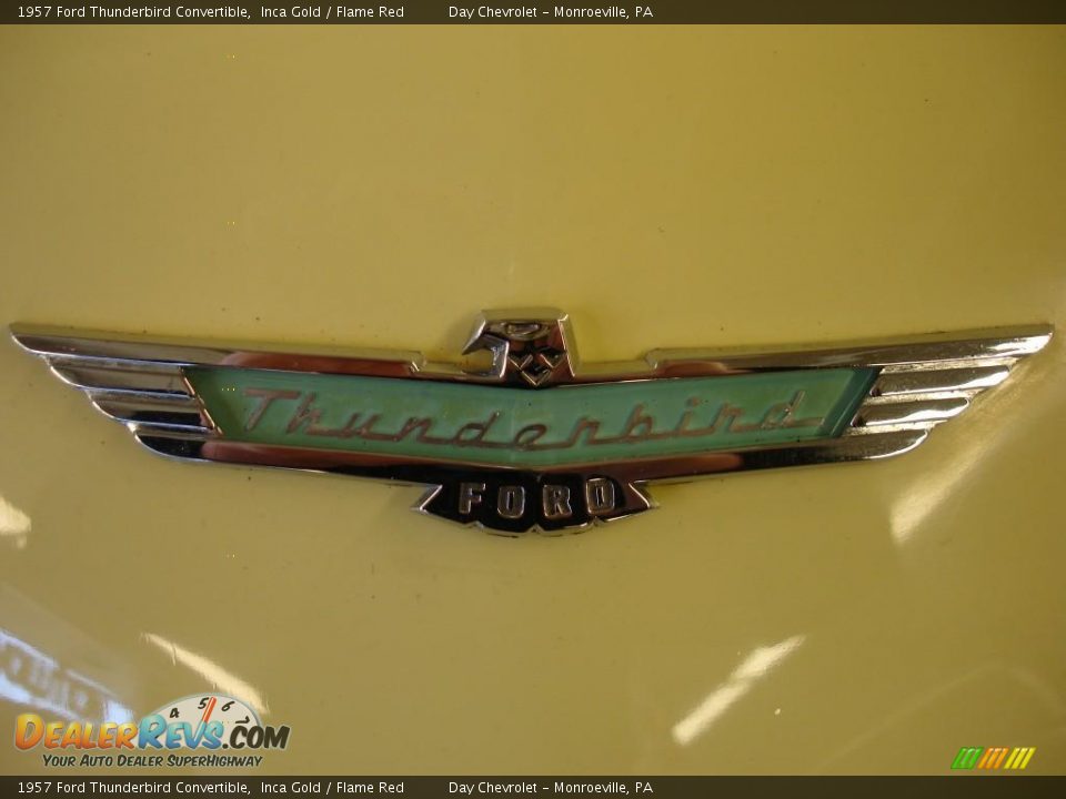 1957 Ford Thunderbird Convertible Inca Gold / Flame Red Photo #22