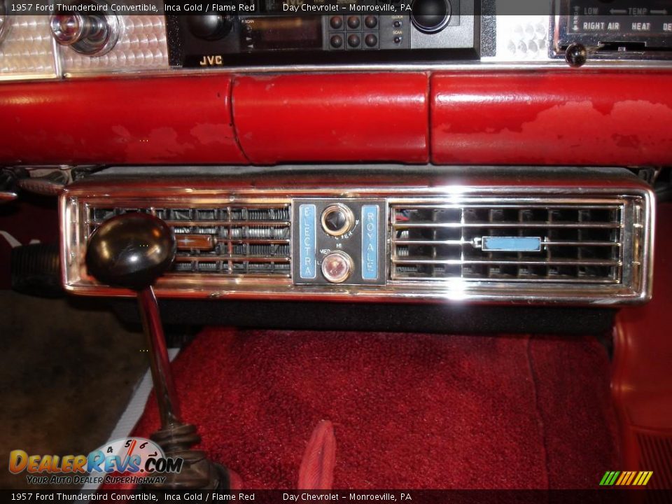 1957 Ford Thunderbird Convertible Inca Gold / Flame Red Photo #34