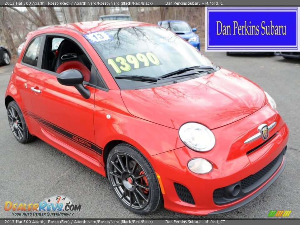 2013 Fiat 500 Abarth Rosso (Red) / Abarth Nero/Rosso/Nero (Black/Red/Black) Photo #1