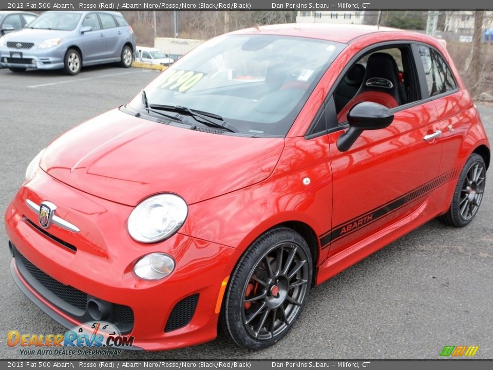 2013 Fiat 500 Abarth Rosso (Red) / Abarth Nero/Rosso/Nero (Black/Red/Black) Photo #3