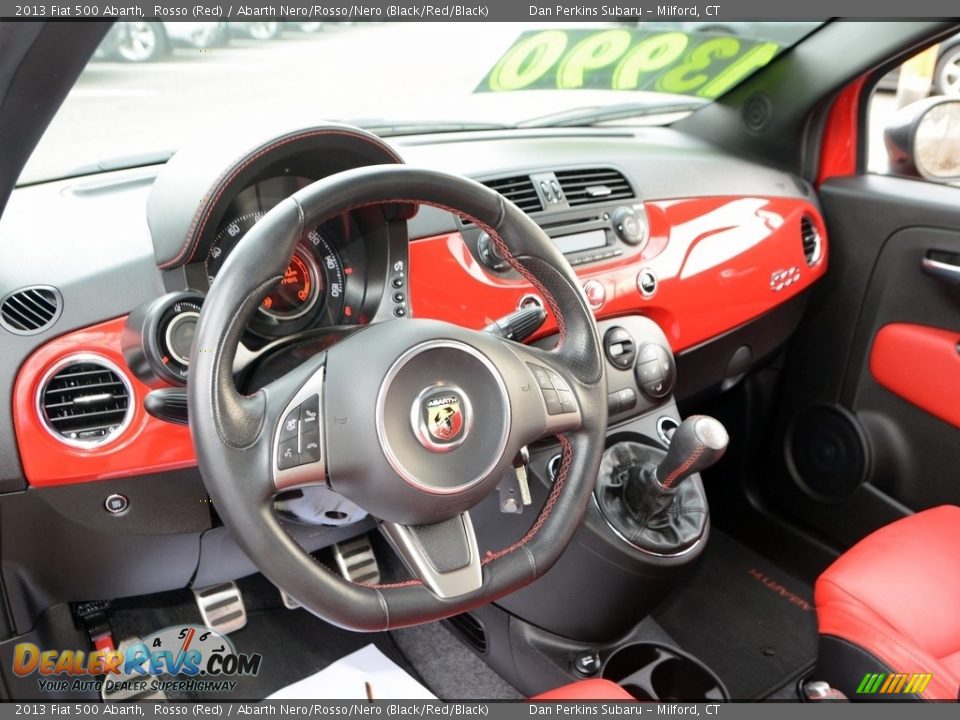 2013 Fiat 500 Abarth Rosso (Red) / Abarth Nero/Rosso/Nero (Black/Red/Black) Photo #5