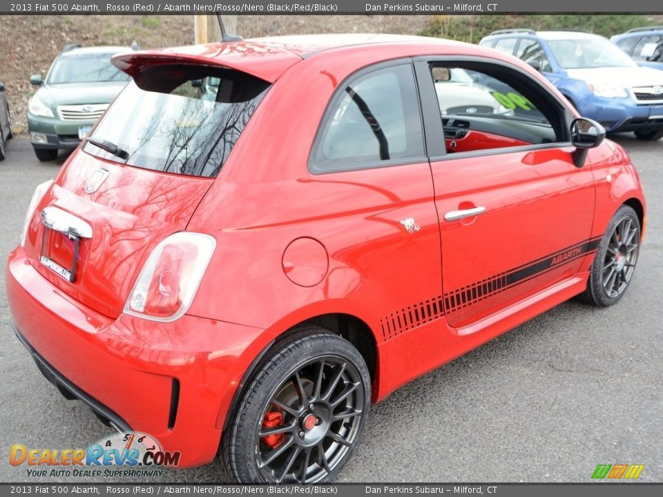2013 Fiat 500 Abarth Rosso (Red) / Abarth Nero/Rosso/Nero (Black/Red/Black) Photo #6