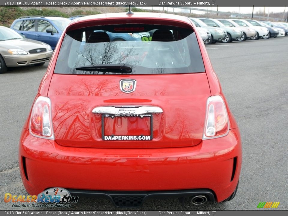 2013 Fiat 500 Abarth Rosso (Red) / Abarth Nero/Rosso/Nero (Black/Red/Black) Photo #7