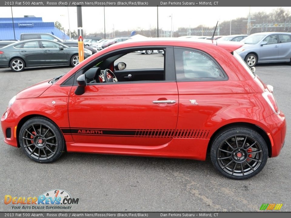 2013 Fiat 500 Abarth Rosso (Red) / Abarth Nero/Rosso/Nero (Black/Red/Black) Photo #11