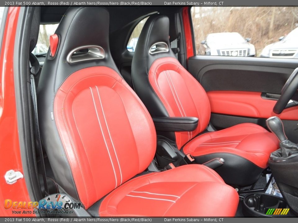 2013 Fiat 500 Abarth Rosso (Red) / Abarth Nero/Rosso/Nero (Black/Red/Black) Photo #13