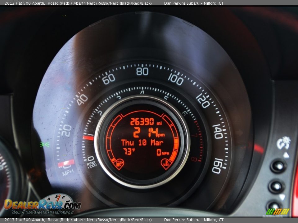 2013 Fiat 500 Abarth Rosso (Red) / Abarth Nero/Rosso/Nero (Black/Red/Black) Photo #15