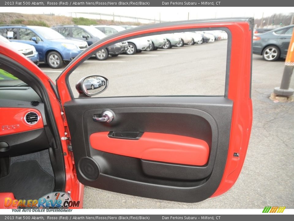 2013 Fiat 500 Abarth Rosso (Red) / Abarth Nero/Rosso/Nero (Black/Red/Black) Photo #17