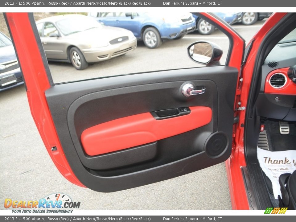 2013 Fiat 500 Abarth Rosso (Red) / Abarth Nero/Rosso/Nero (Black/Red/Black) Photo #18