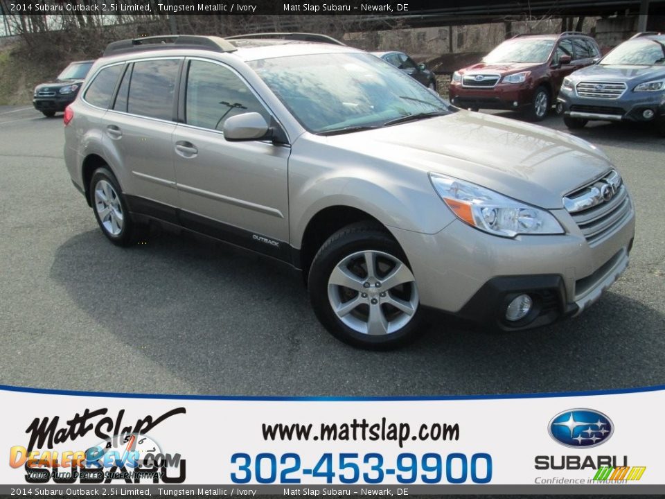 2014 Subaru Outback 2.5i Limited Tungsten Metallic / Ivory Photo #1