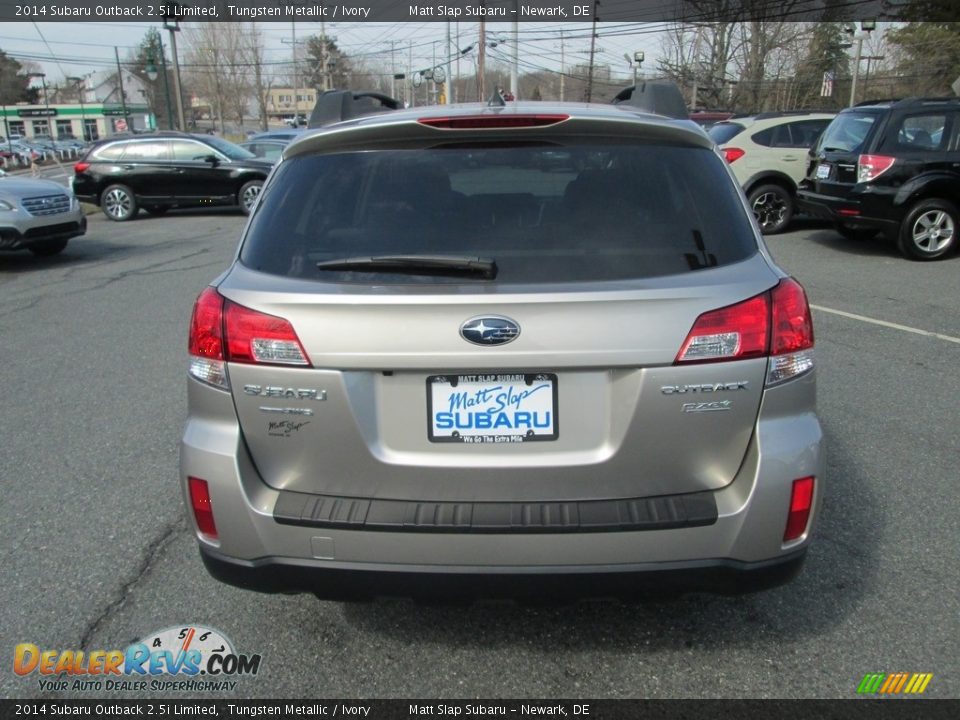 2014 Subaru Outback 2.5i Limited Tungsten Metallic / Ivory Photo #7
