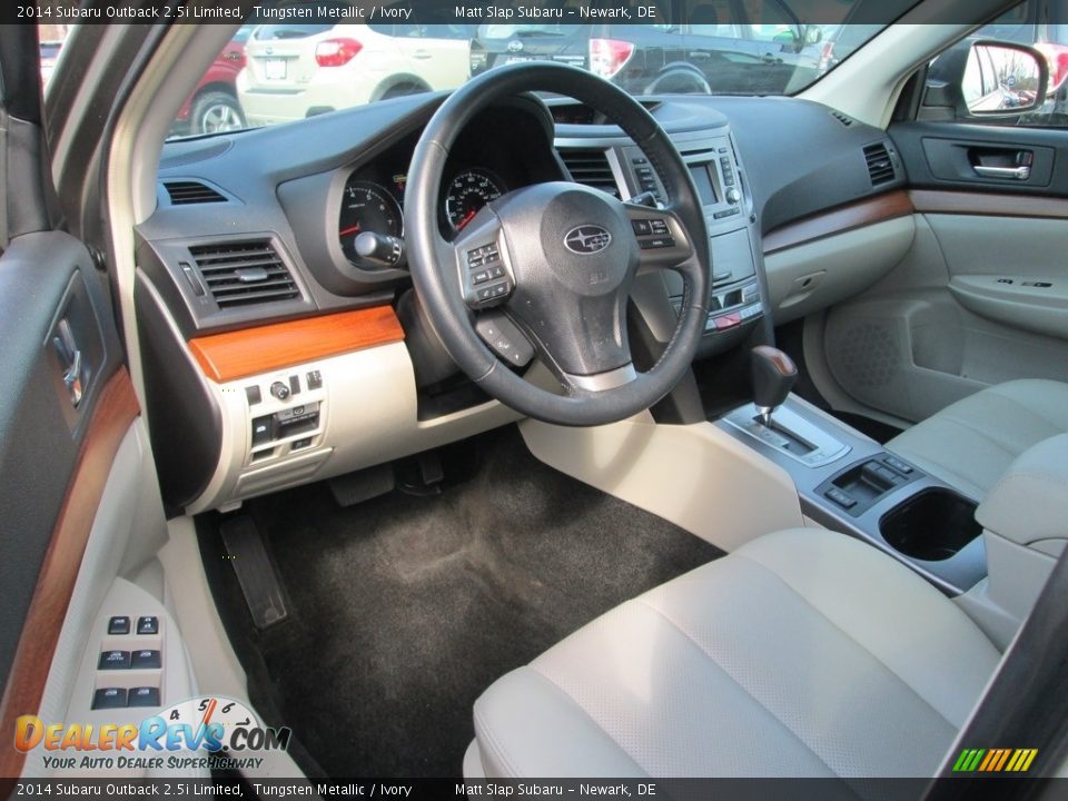 2014 Subaru Outback 2.5i Limited Tungsten Metallic / Ivory Photo #11