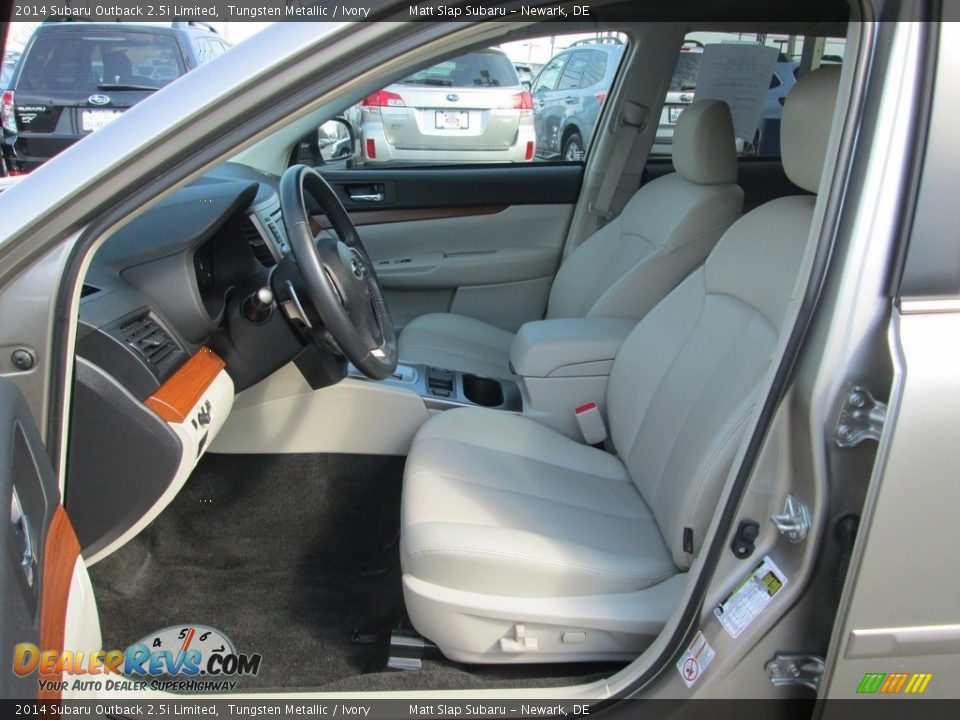2014 Subaru Outback 2.5i Limited Tungsten Metallic / Ivory Photo #12
