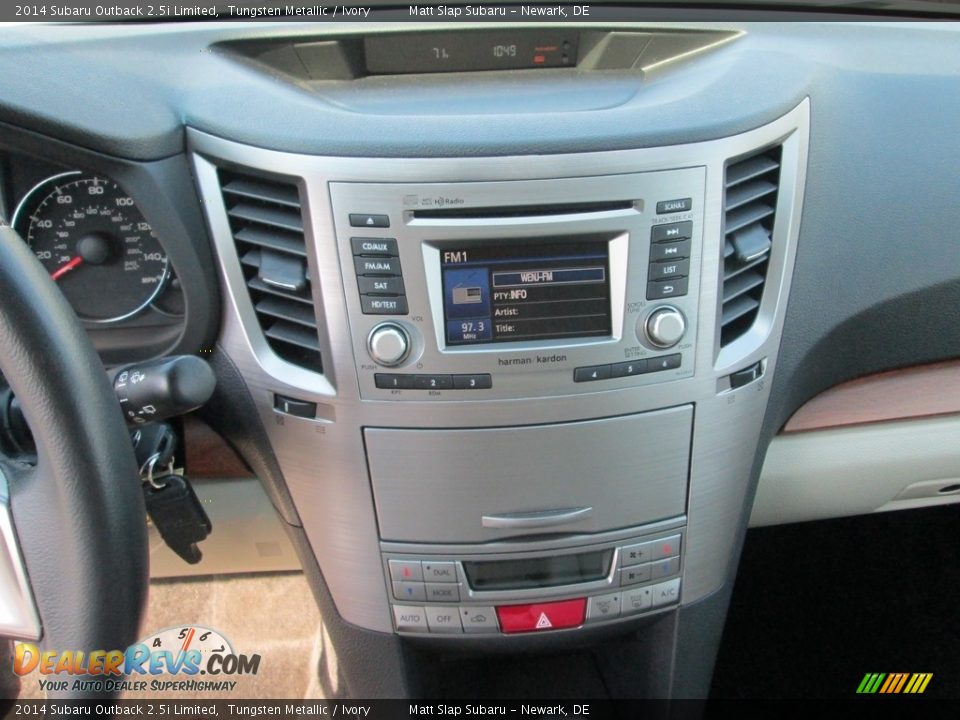 2014 Subaru Outback 2.5i Limited Tungsten Metallic / Ivory Photo #25